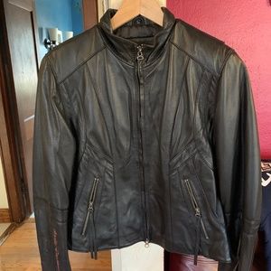 Woman’s leather Harley jacket